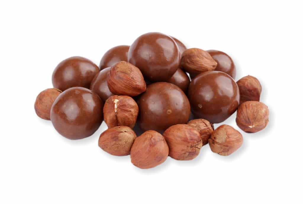 Lískové ořechy v mléčné čokoládě