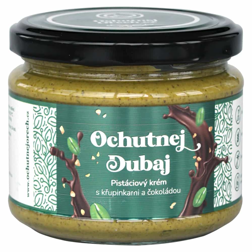 Ochutnej dubaj - pistáciový krém s křupinkami a čokoládou