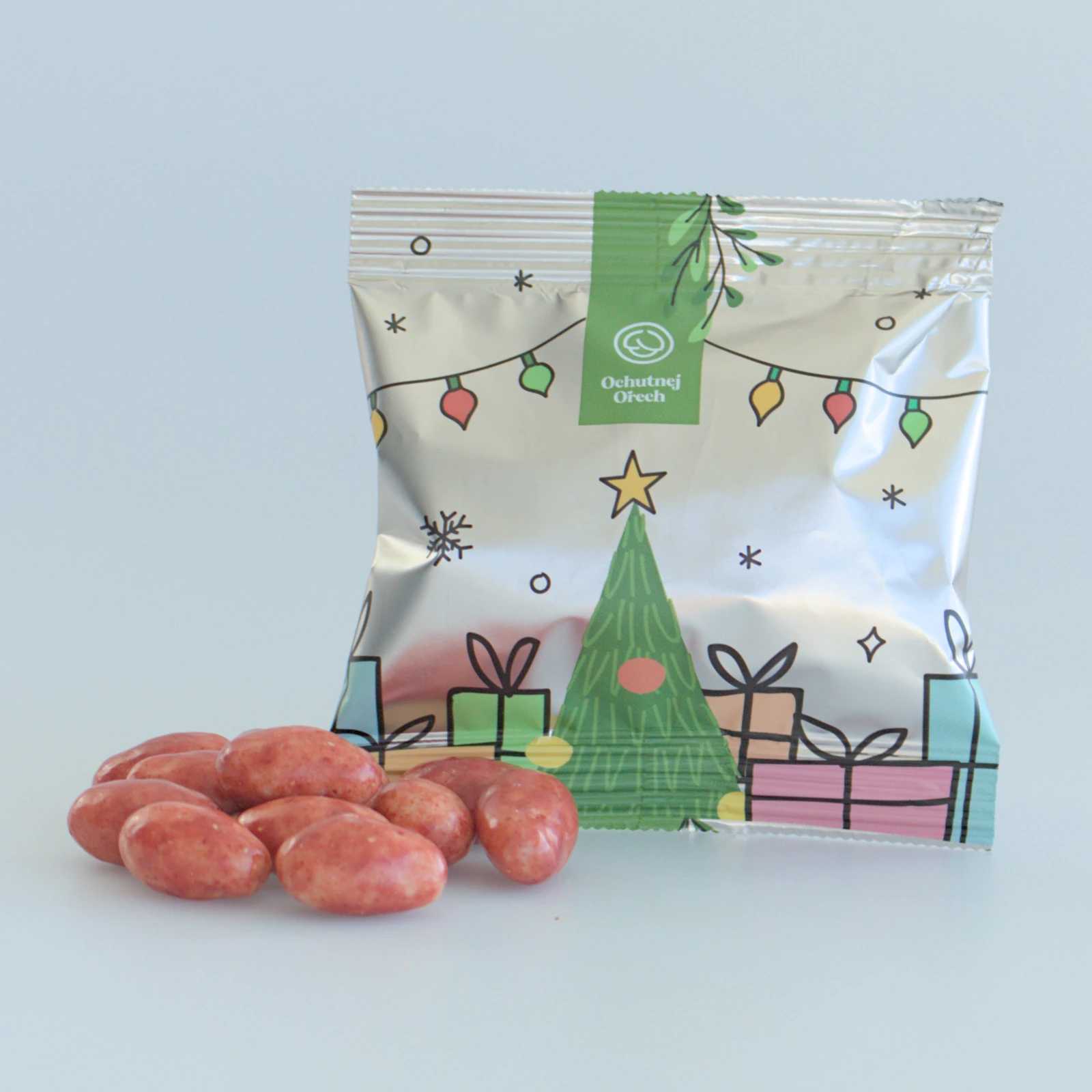 Ochutnej Vánoce - Mandle JAHODOVÉ v bílé čokoládě