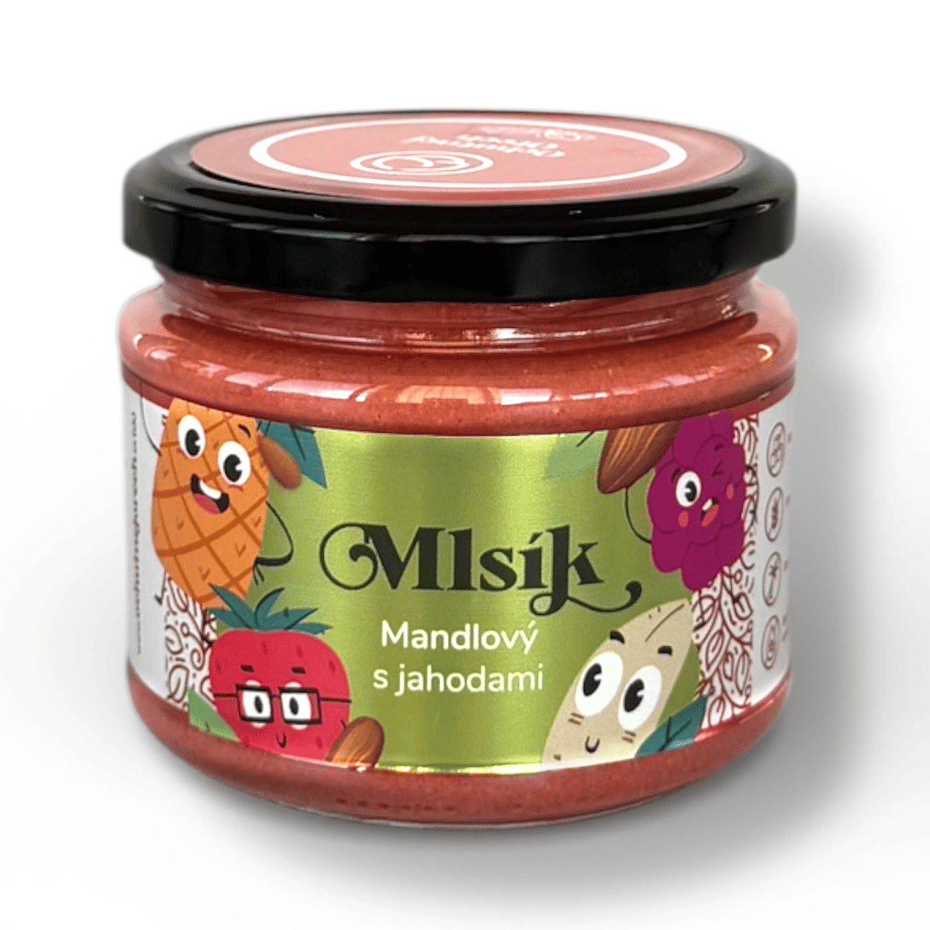 Mlsík krém mandle s jahodami