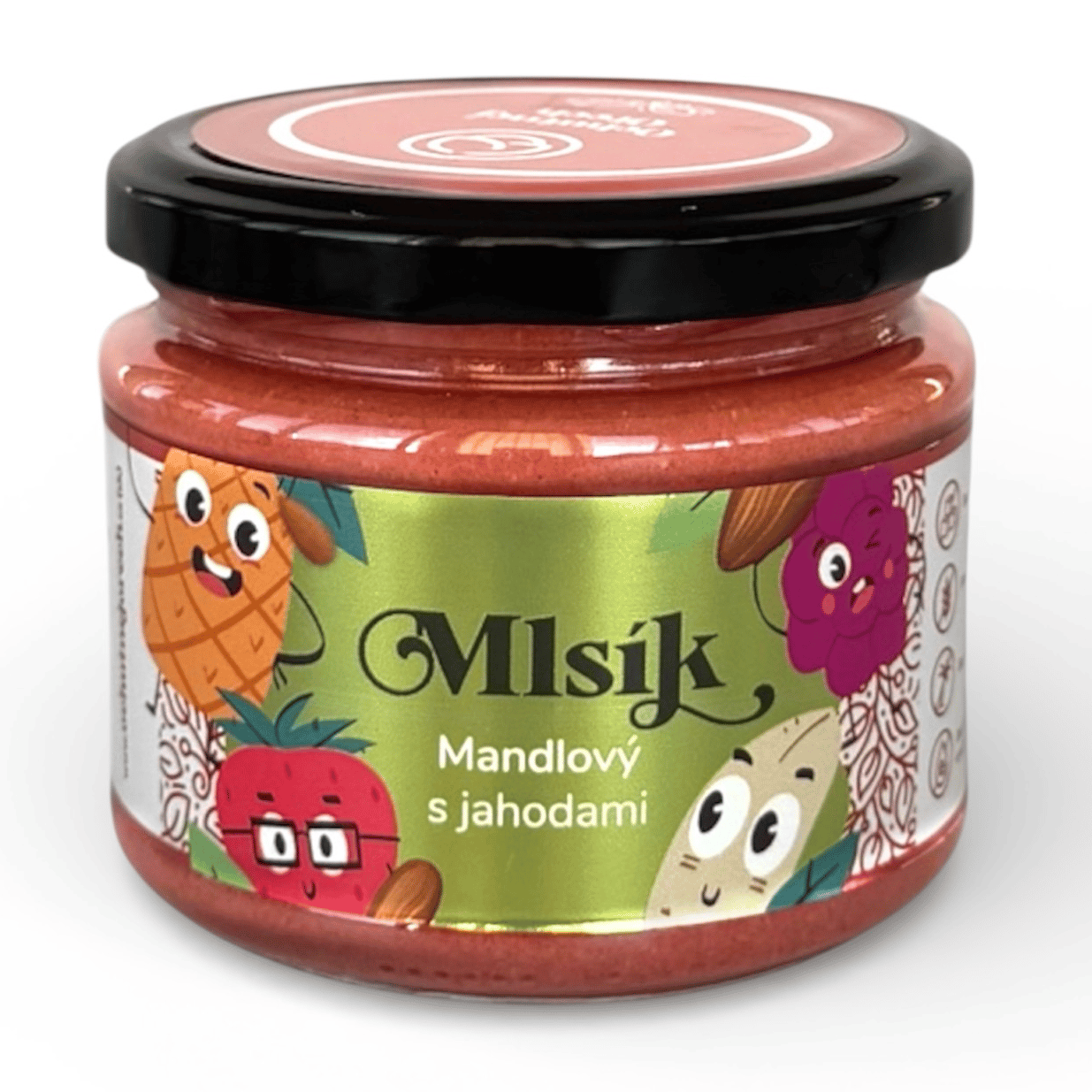 Mlsík krém mandle s jahodami