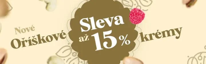 15 % sleva na ořechová másla