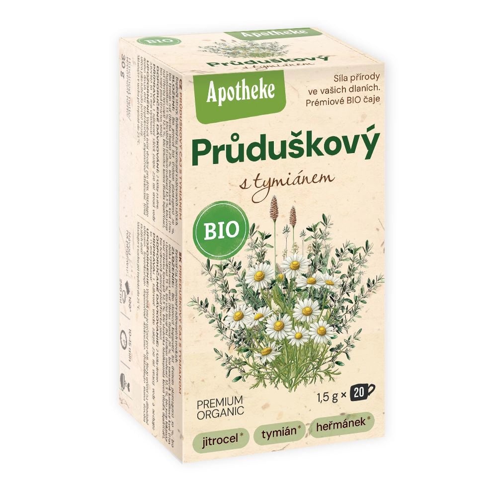 Apotheke Průduškový čaj s tymiánem BIO 20 sáčků