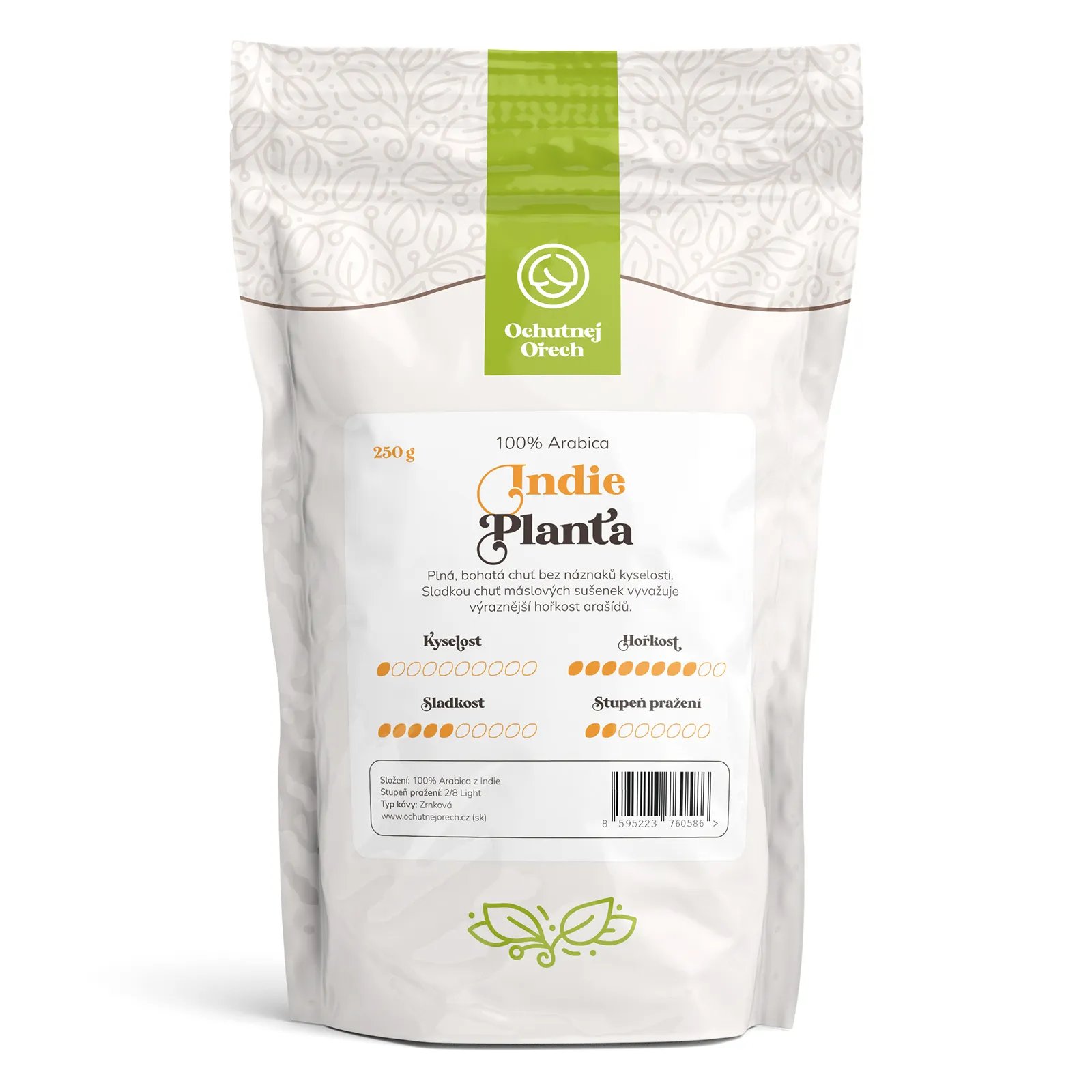 Káva Ochutnej Ořech Indie Planta - zrnková