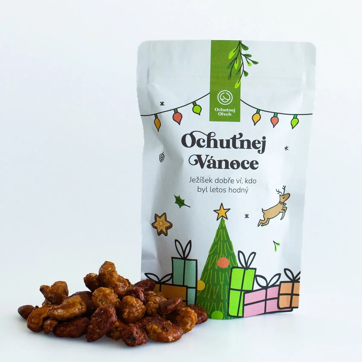 Ochutnej Vánoce – kešu v karamelu a mandle v karamelu se skořicí a jablkem