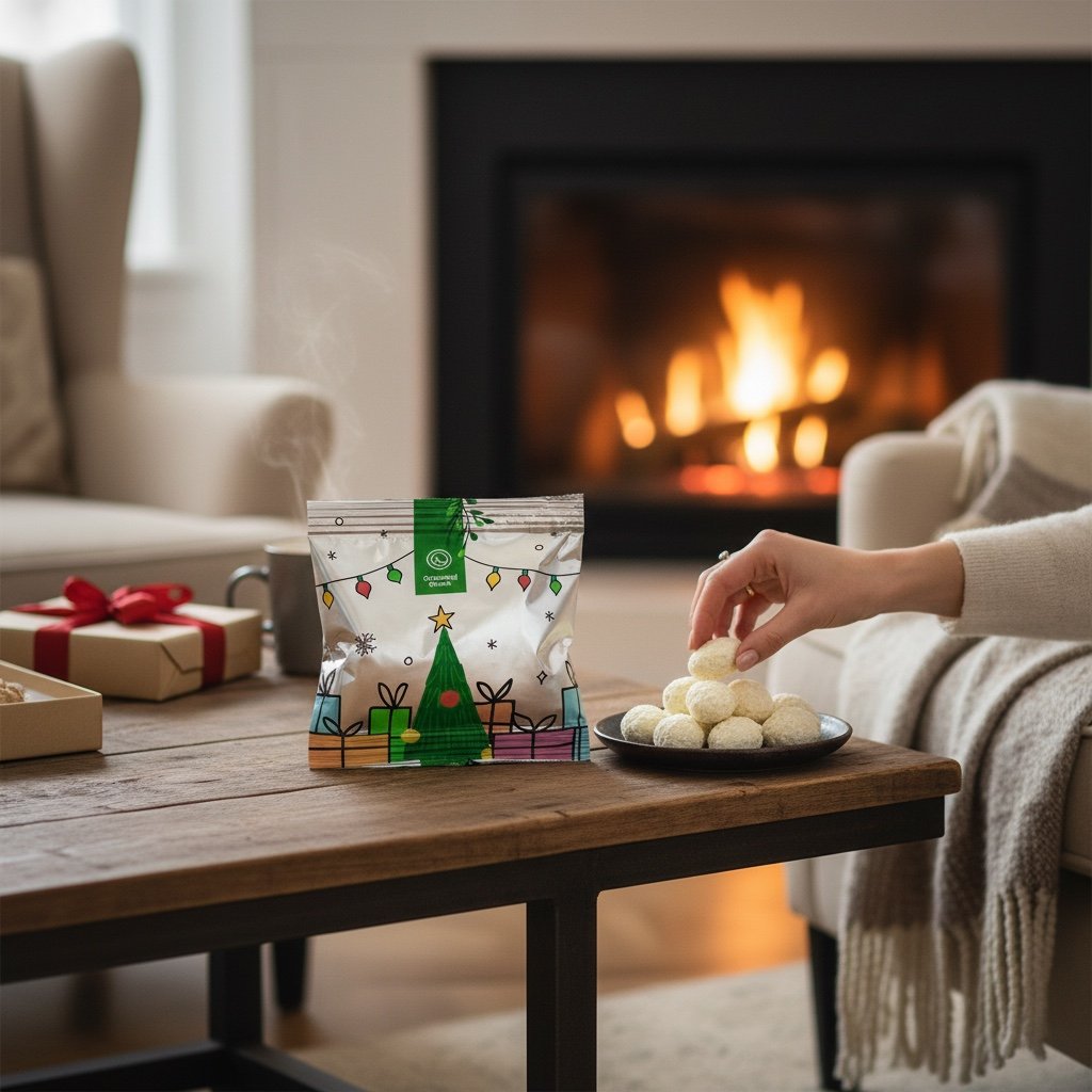 Ochutnej Vánoce - Mandle v bílé čokoládě obalené kokosem