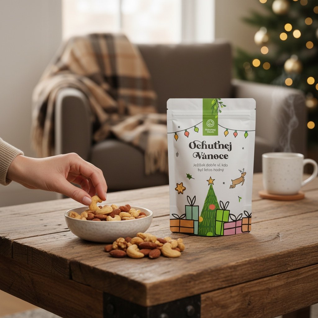 Ochutnej Vánoce - uzený mix mandlí a kešu