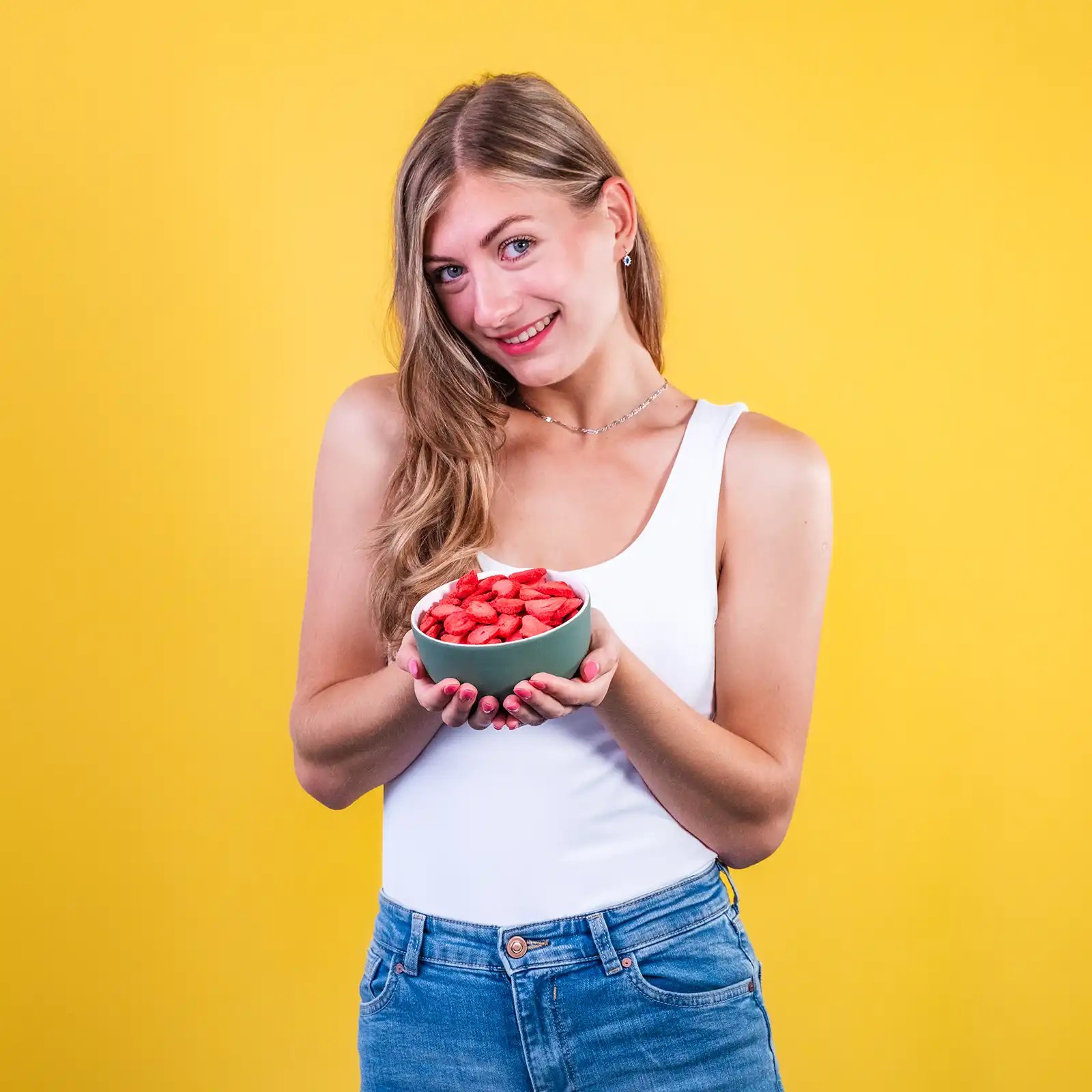 Lyofilizované jahody (mrazem sušené)