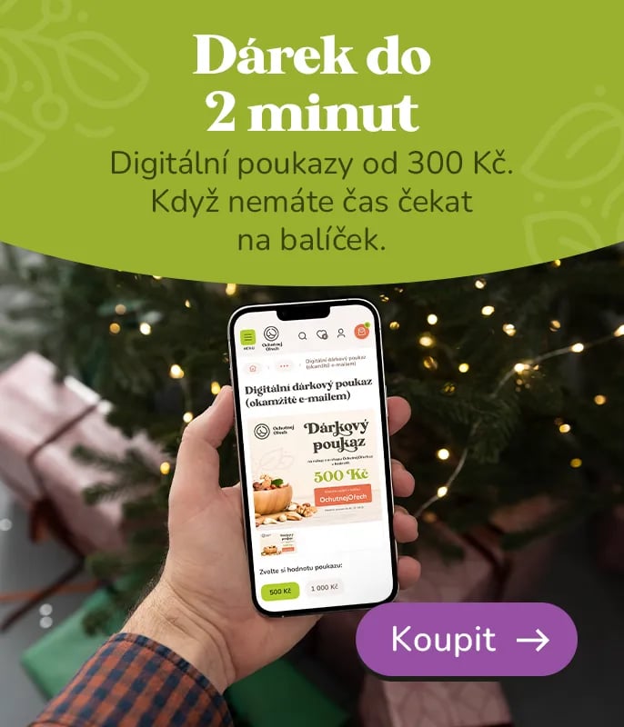 Dárek do 2 minut! Digitální poukazy od 300KČ.
