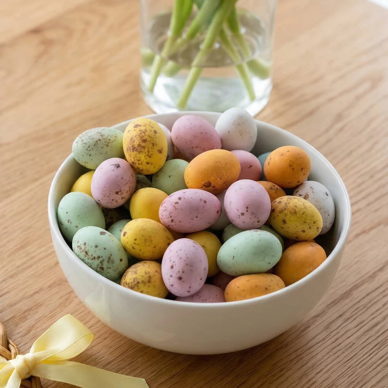 Barevná vajíčka s lískooříškovým krémem