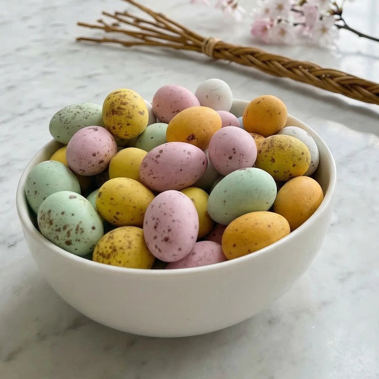 Barevná vajíčka s lískooříškovým krémem