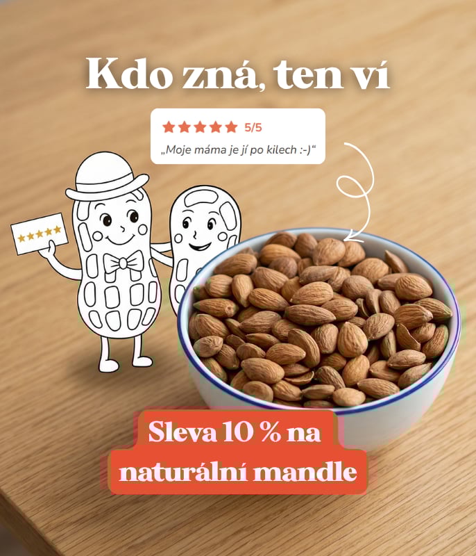 Naturální mandle v akci