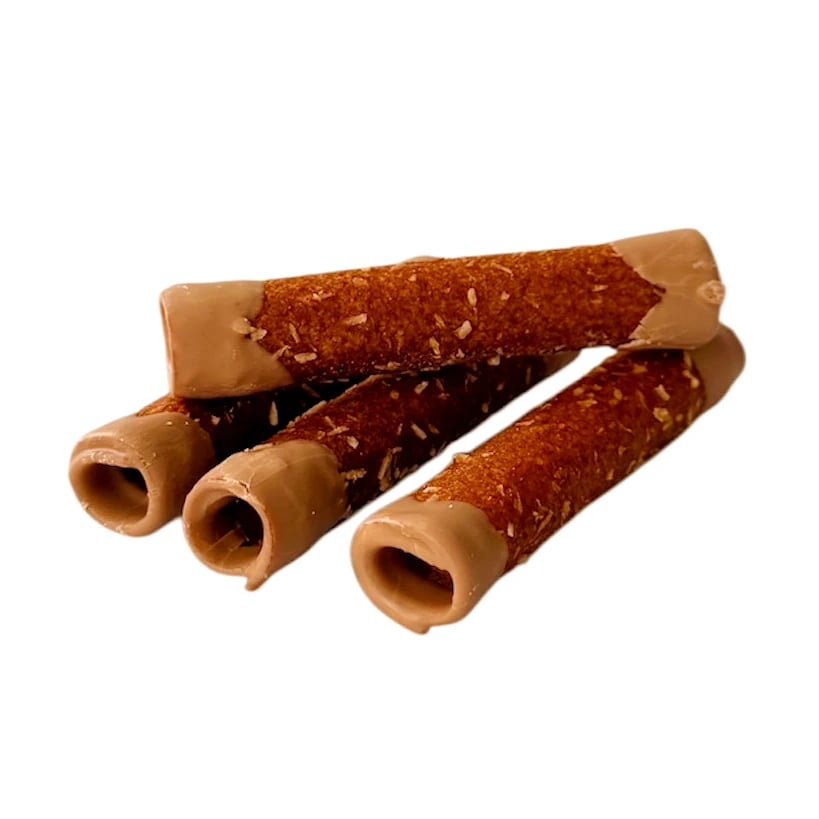 Mlsík jablečné trubičky máčené v KARAMELOVÉ polevě