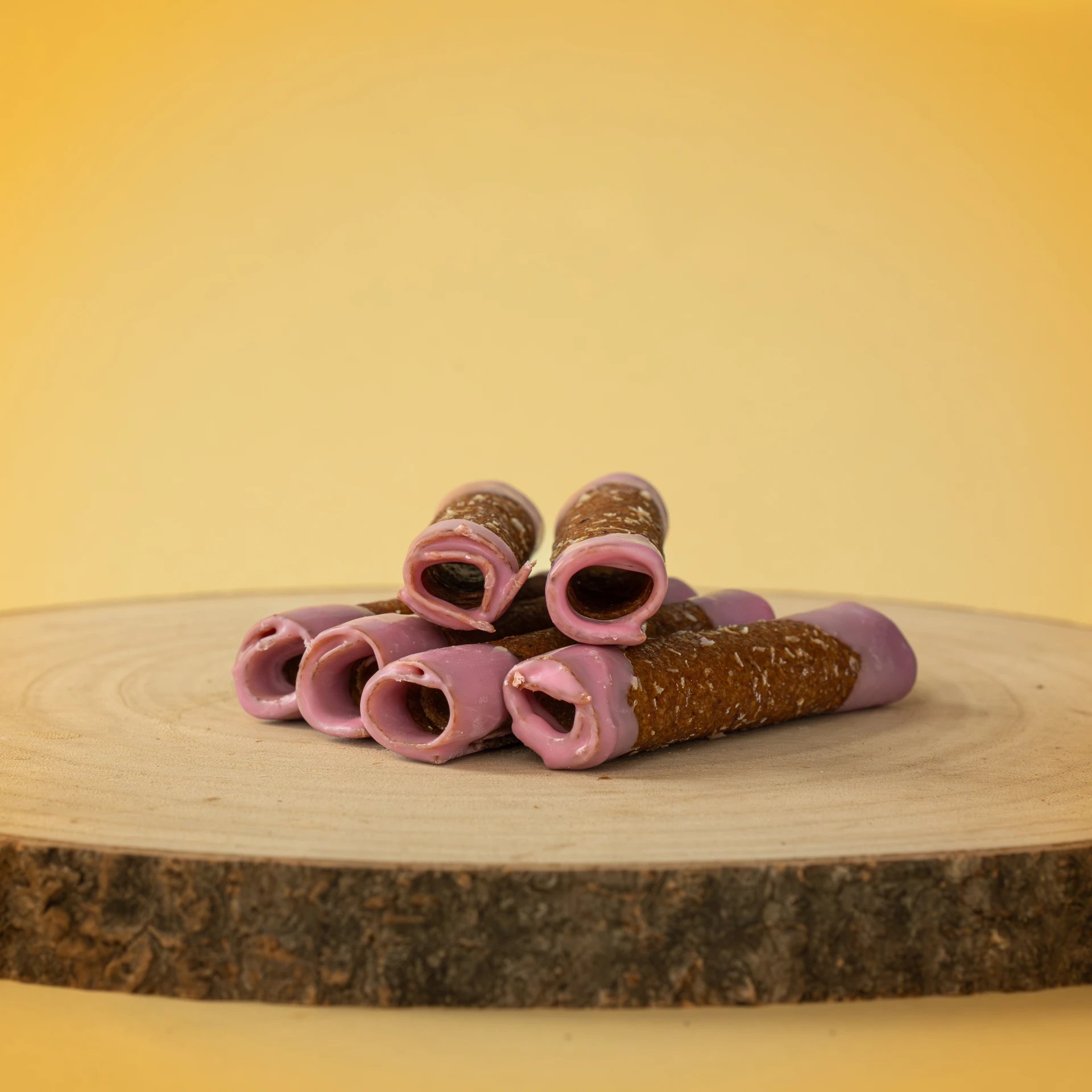 Jablečné truičky v jahodovém jogurtu