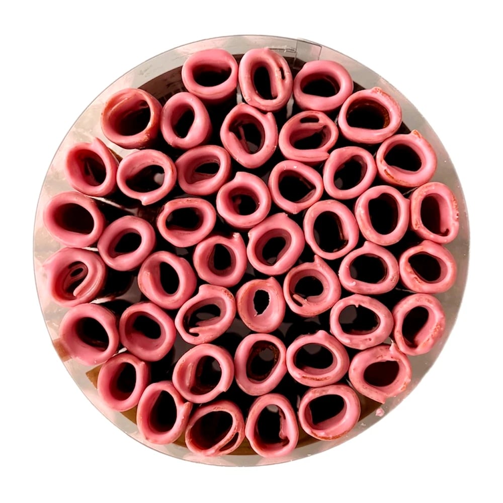 Jablečné trubičky máčené v JAHODOVÉM jogurtu dóza