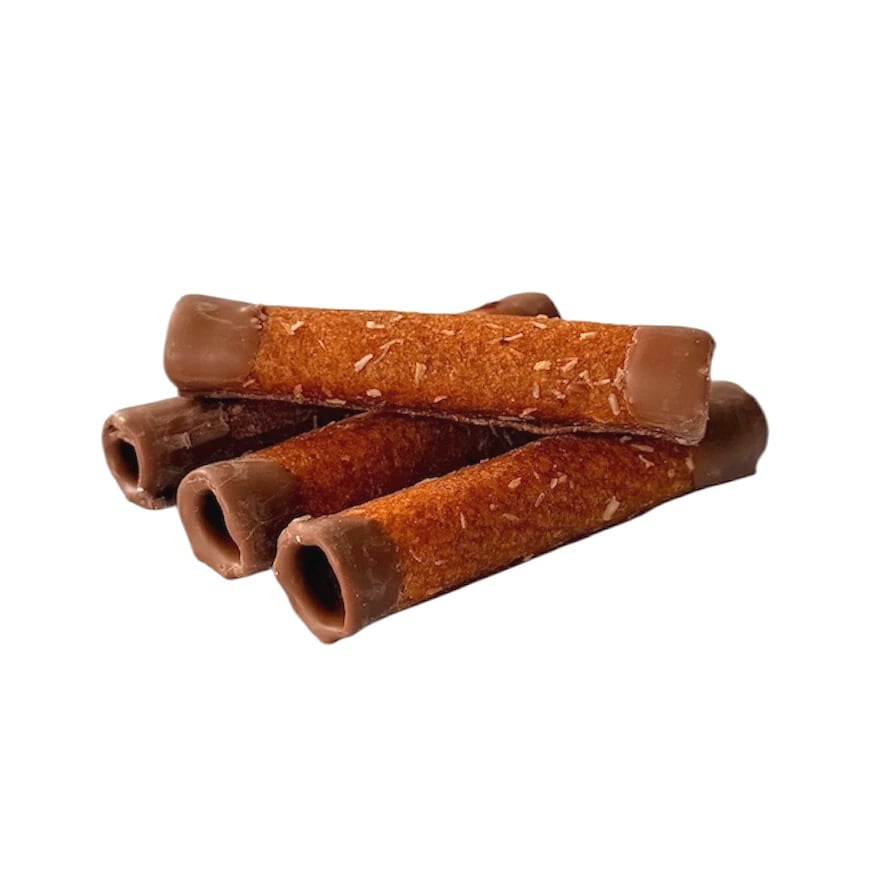 Jablečné trubičky máčené v ČOKOLÁDĚ BEZ CUKRU se sladidly