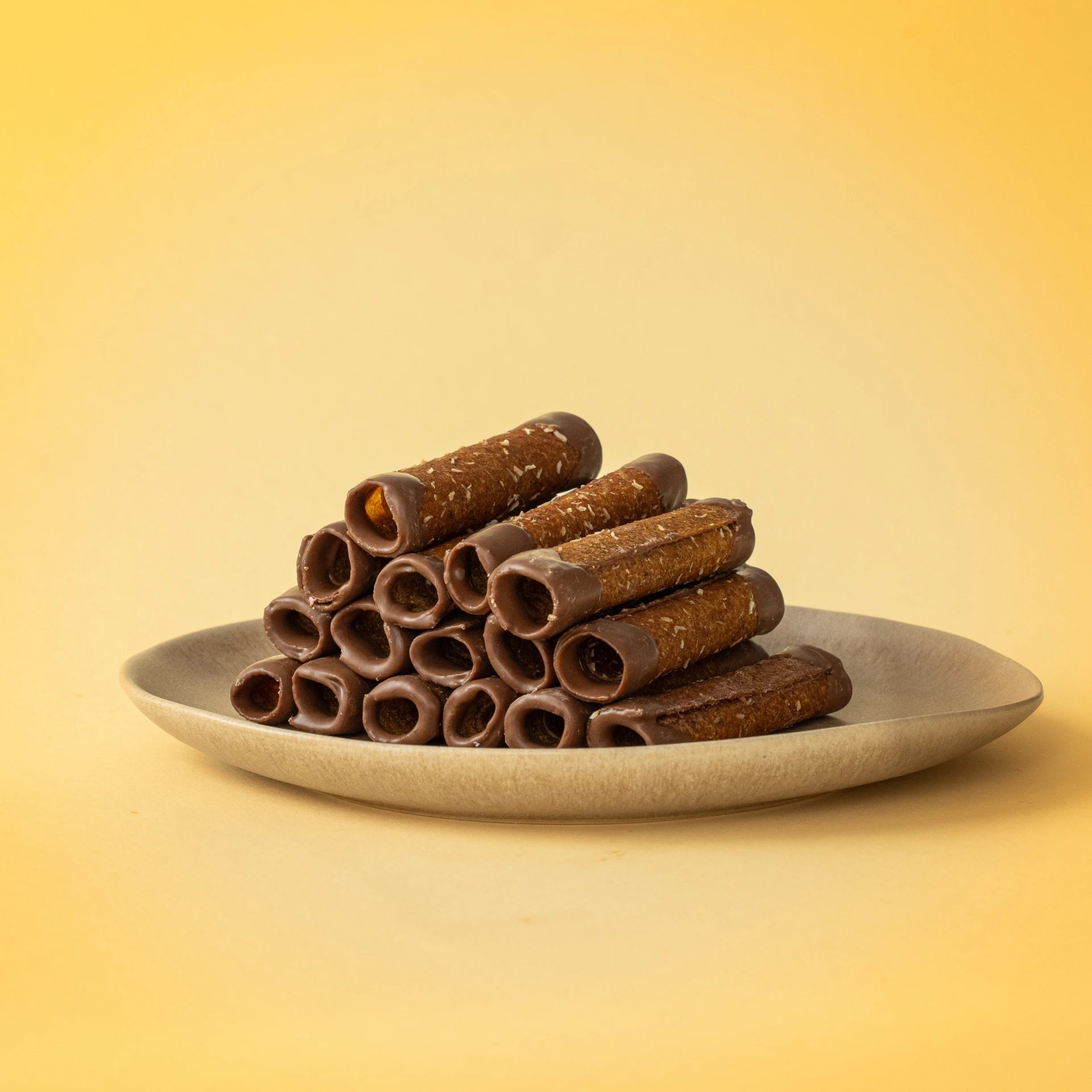 Jablečné trubičky máčené v ČOKOLÁDĚ BEZ CUKRU se sladidly