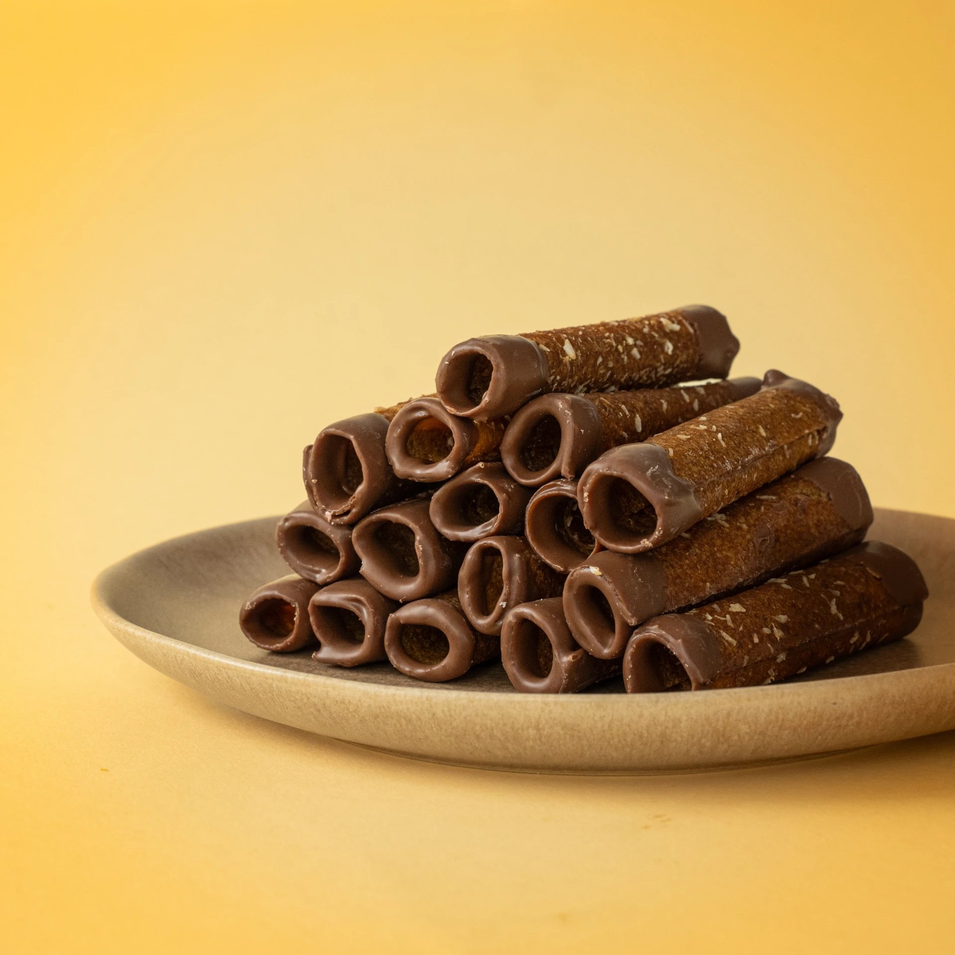 Jablečné trubičky máčené v ČOKOLÁDĚ BEZ CUKRU se sladidly