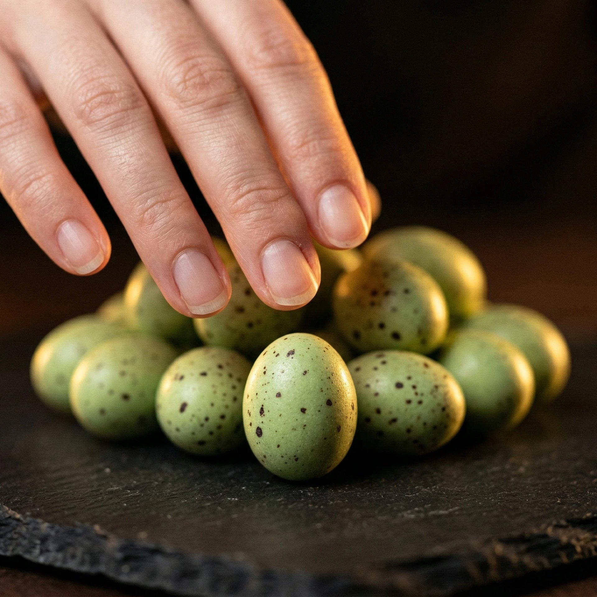 Pistáciová vajíčka s mléčnou čokoládou