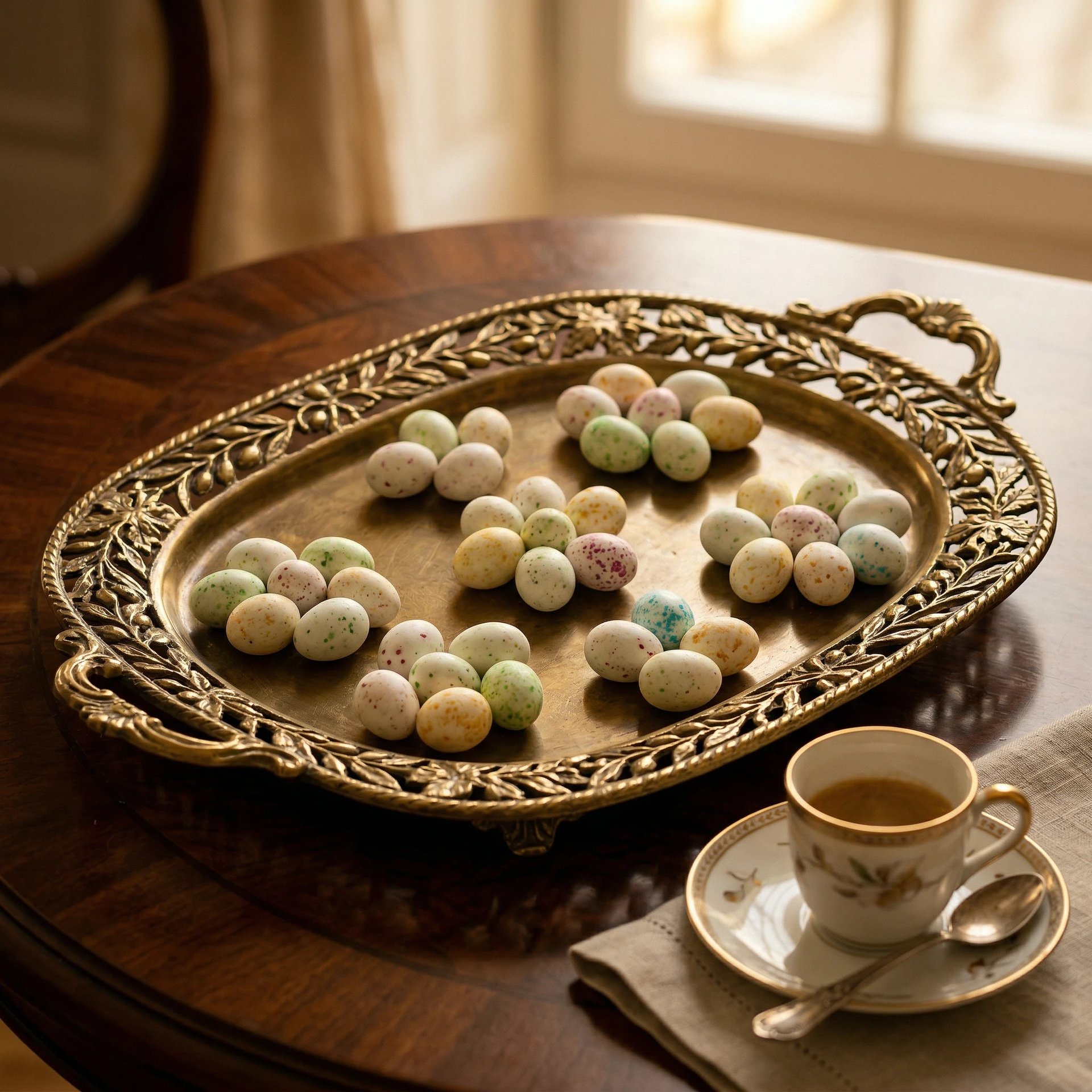 Kropenatá vajíčka s krémem s mléčnou čokoládou