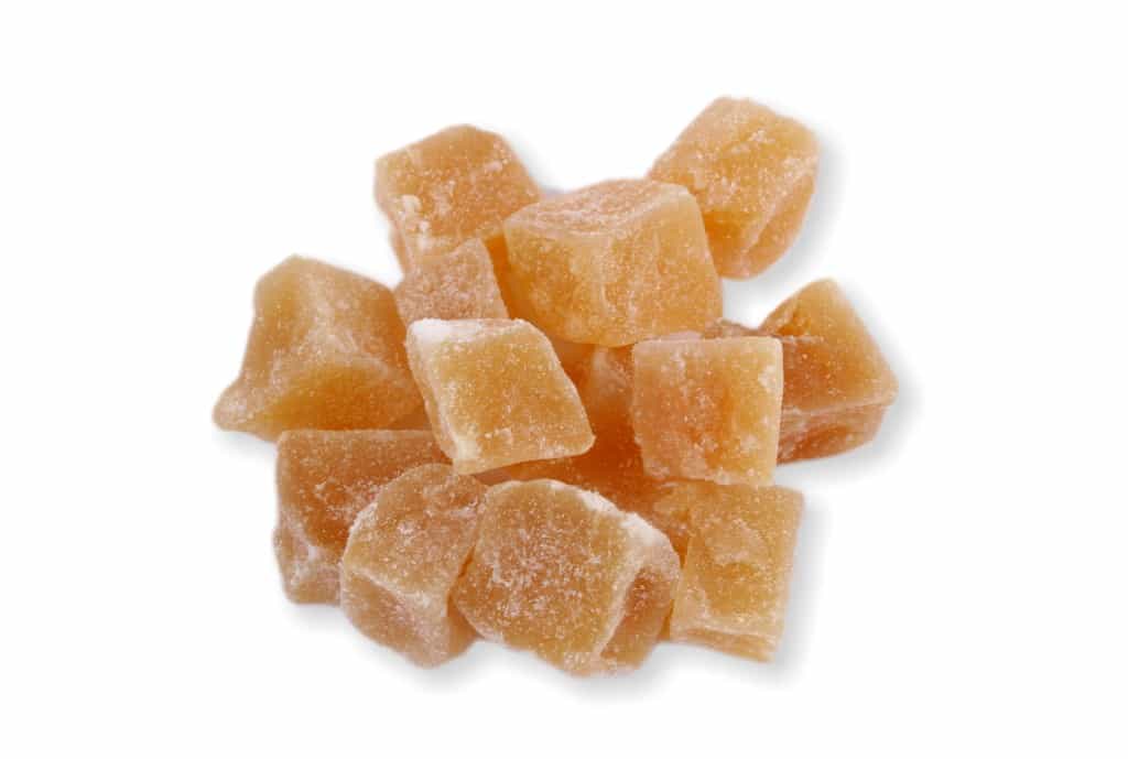 Sušený zázvor kostky