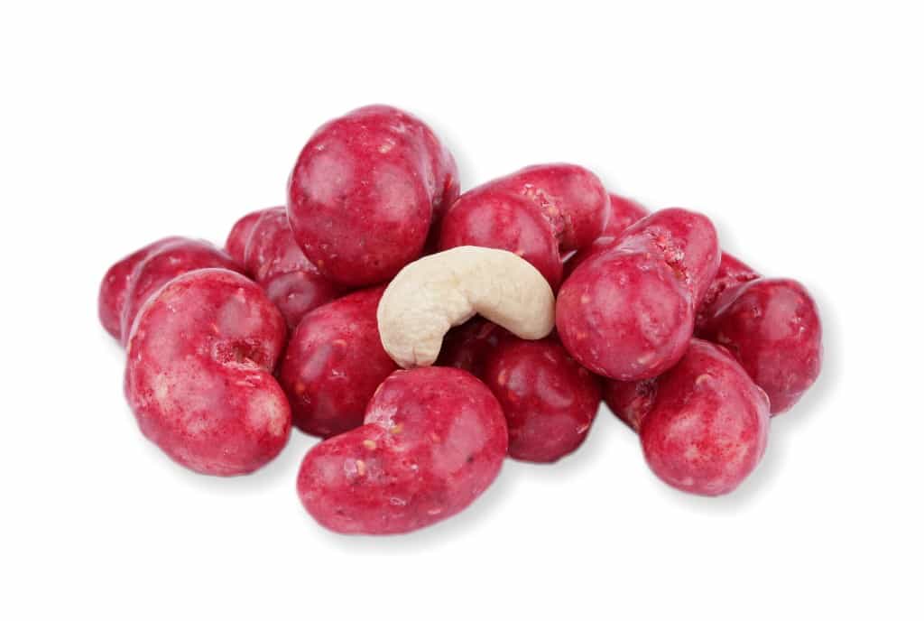 Kešu v čokoládě s malinami