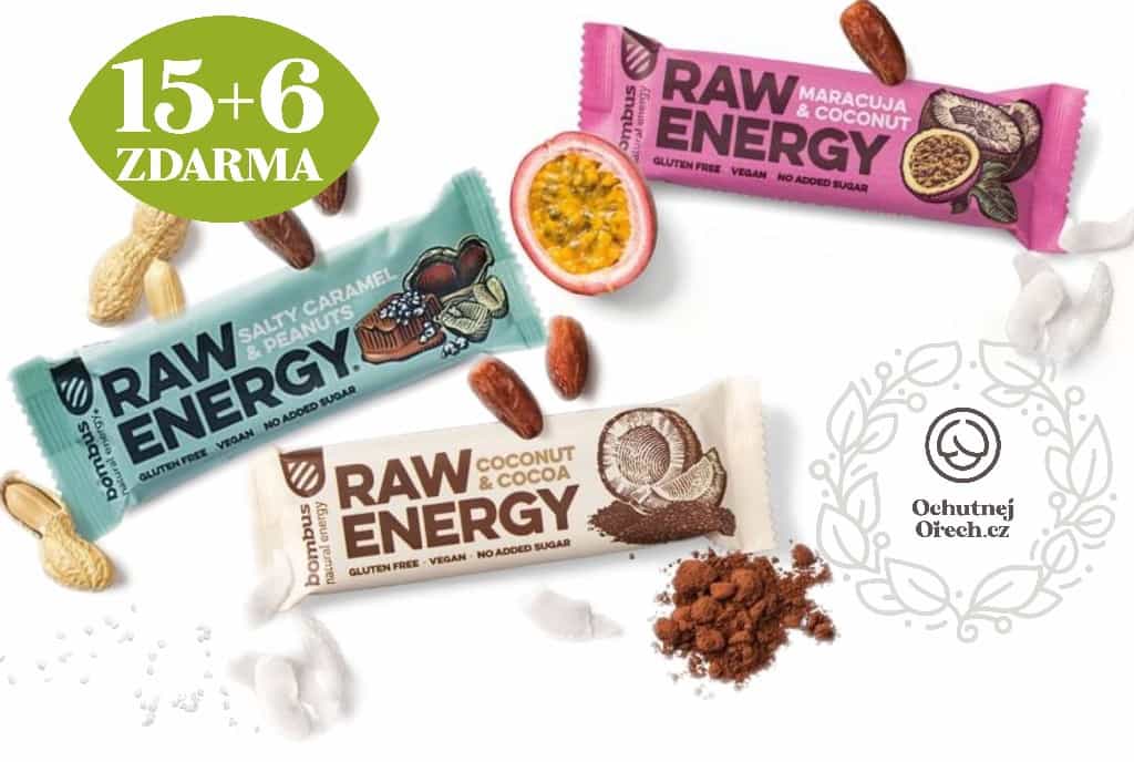 BOMBUS Raw Energy MIX AKCE 15 + 6 zdarma