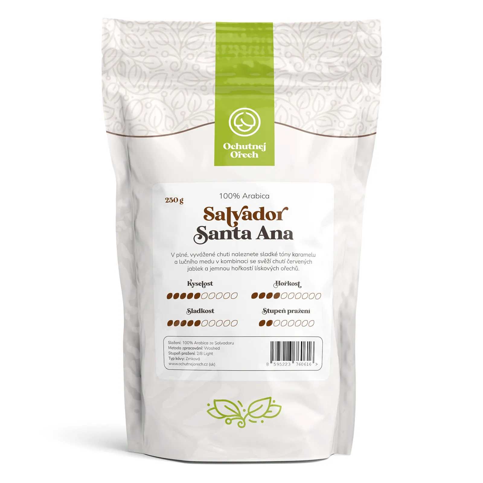 Káva Ochutnej Ořech Salvador Santa Ana – zrnková
