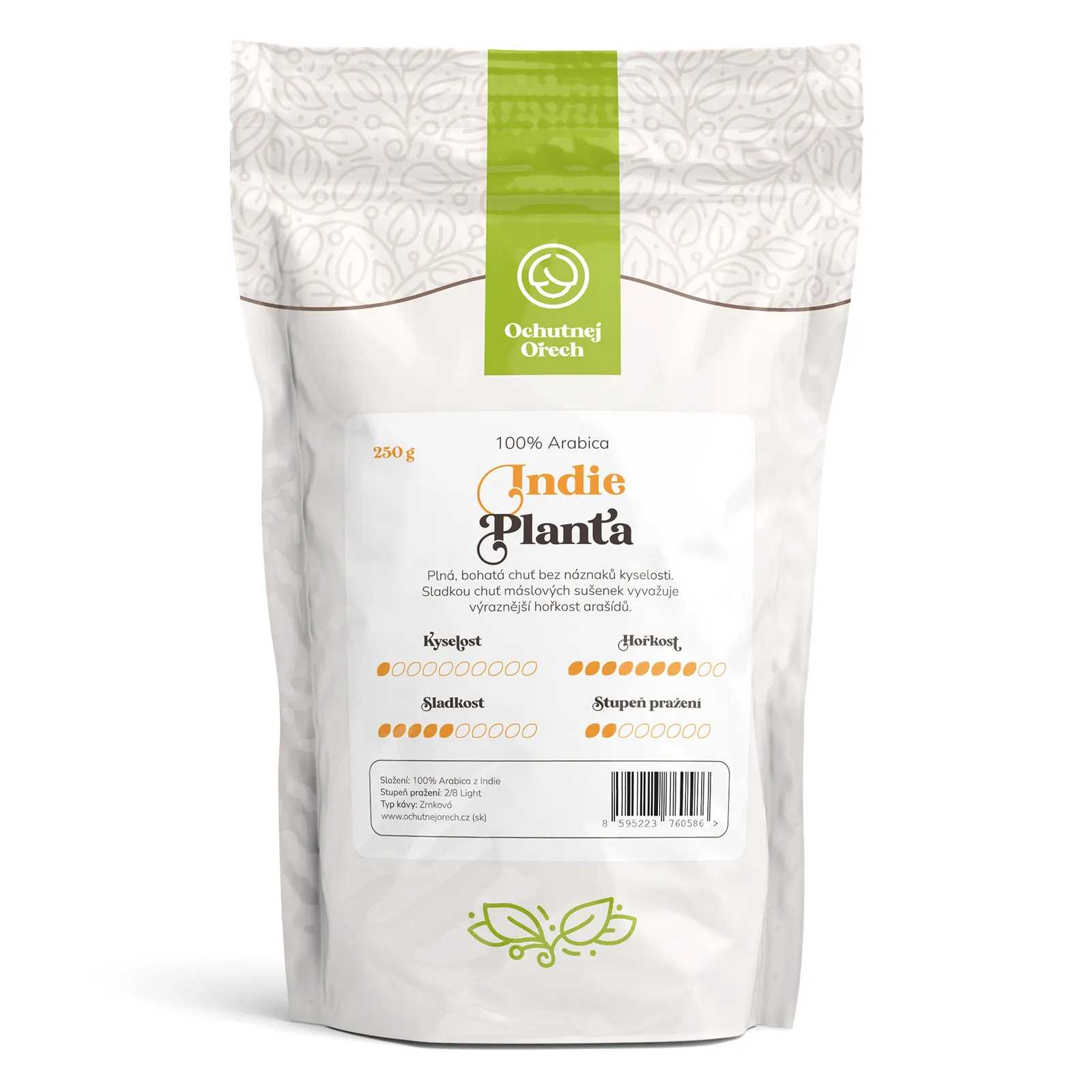 Káva Ochutnej Ořech Indie Planta – zrnková