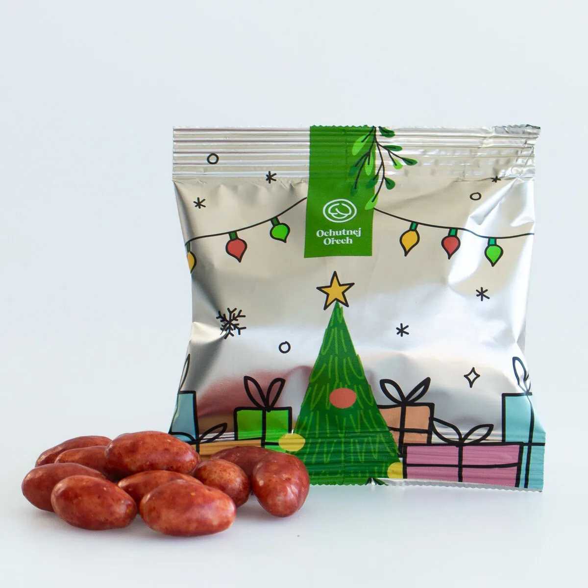 Ochutnej Vánoce – Mandle JAHODOVÉ v bílé čokoládě