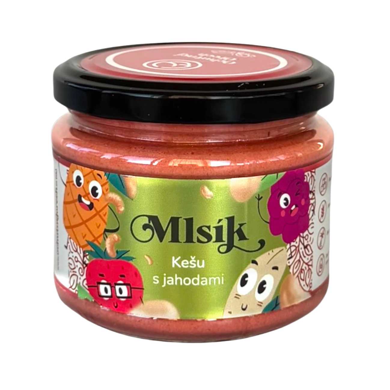 Mlsík kešu s jahodami