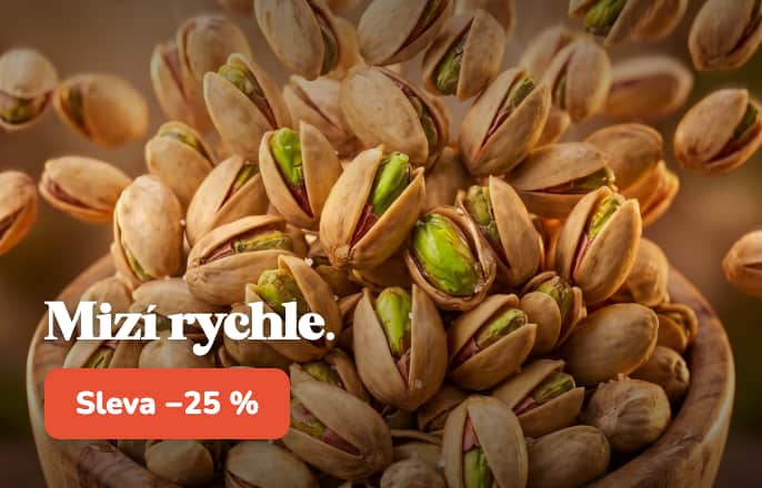 Pistácie JUMBO pražené solené jsou v akci - 25 %