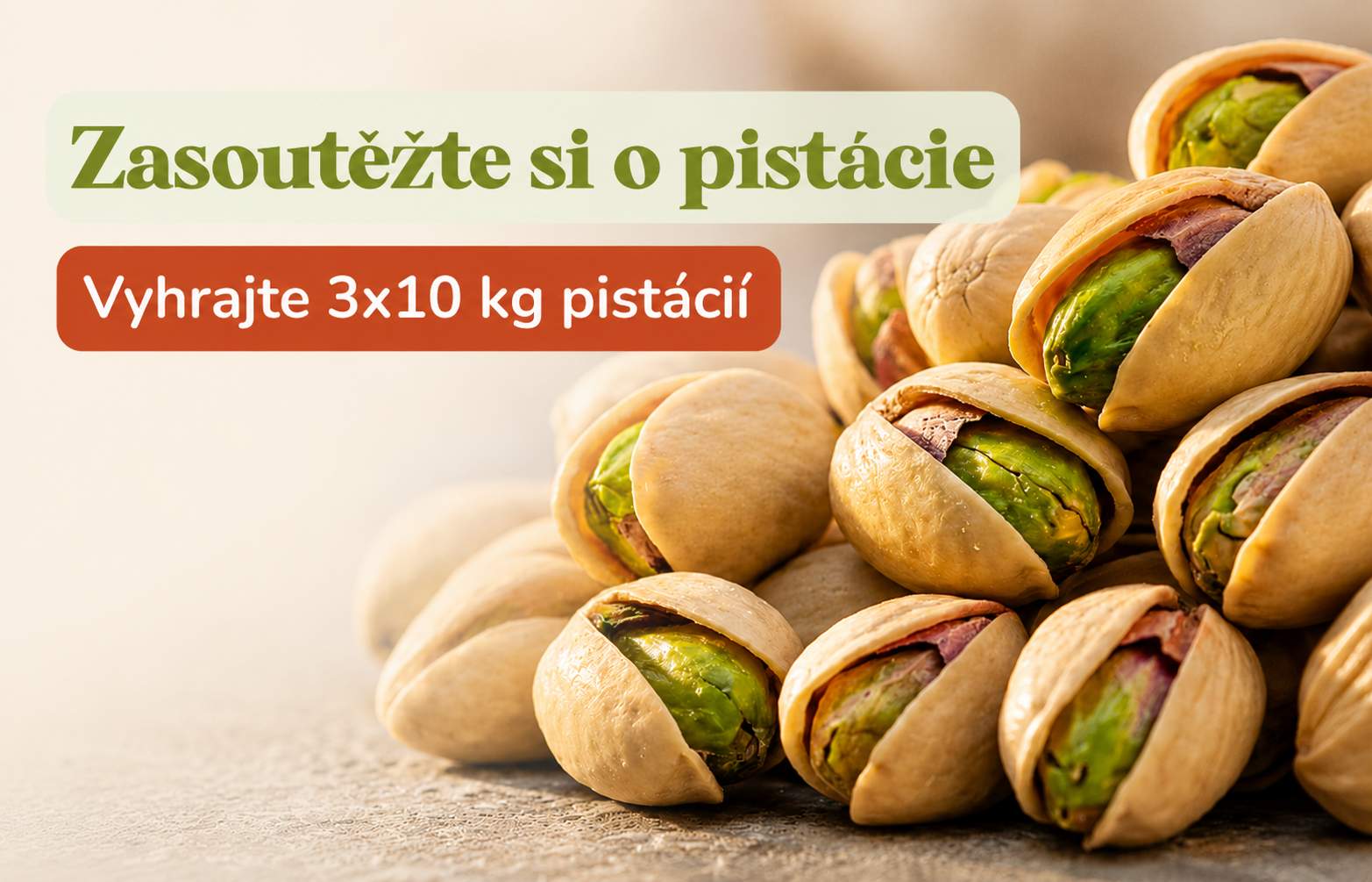 Zasoutěžte si na našem Instagramu o 10kg pistácií