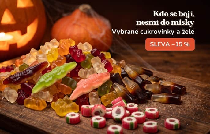 Halloween, sladkosti se slevou -15 %