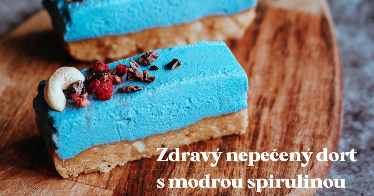Recept: Zdravý nepečený modrý dort pro děti (raw dezert)