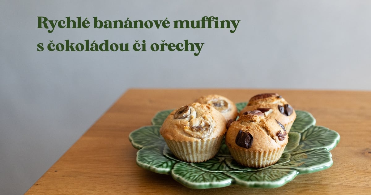 Nejlepší recept na rychle banánové muffiny s čokoládou