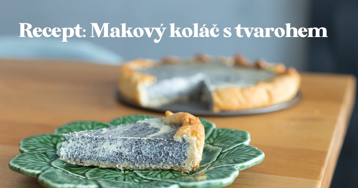 Recept na nejlepší vláčný makový koláč s tvarohem
