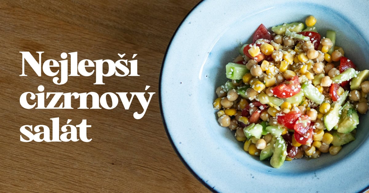 Nejlepší zdravý cizrnový salát do 15 minut