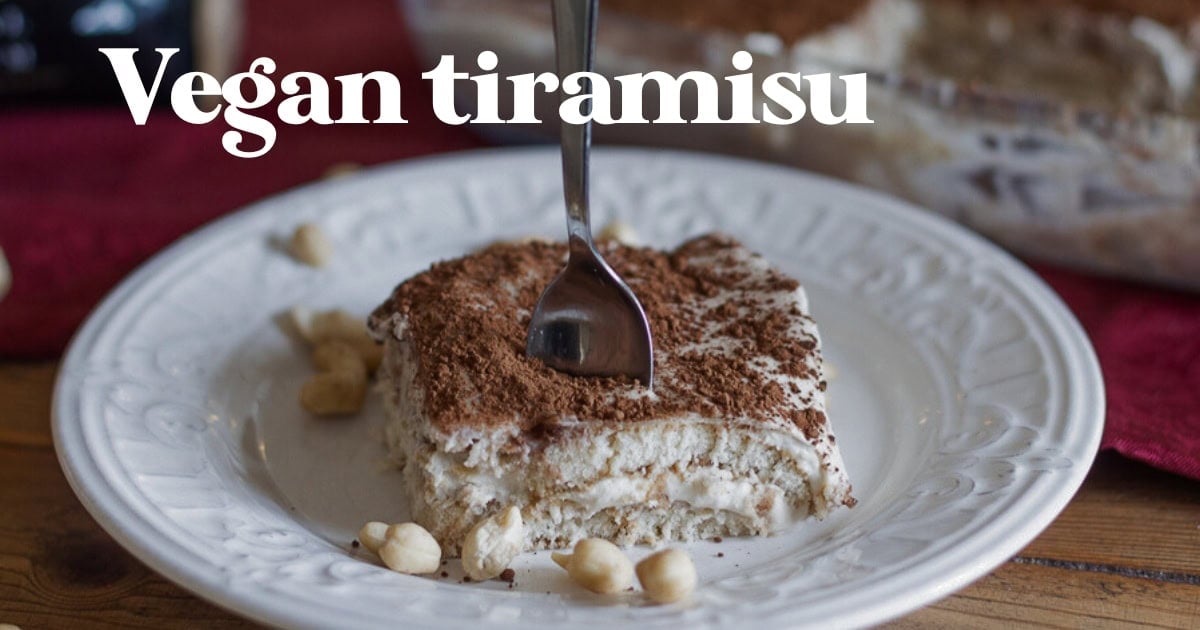 Jednoduché vegan tiramisu bez vajec a bez mascarpone