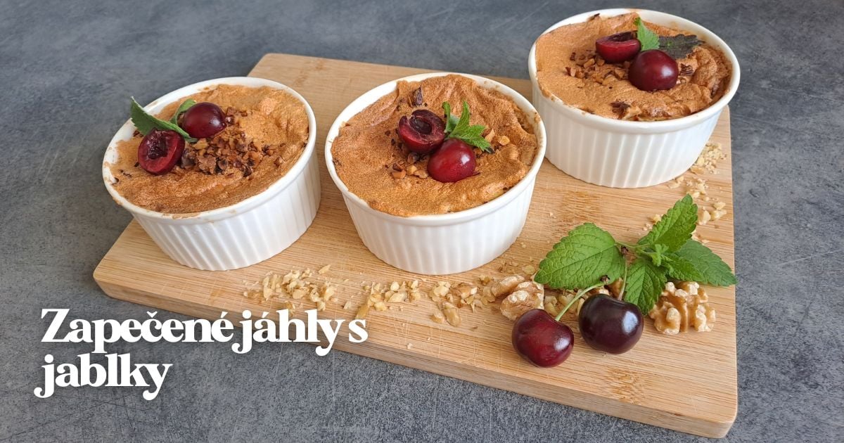 Recept: Zapečené jáhly s jablky bez cukru