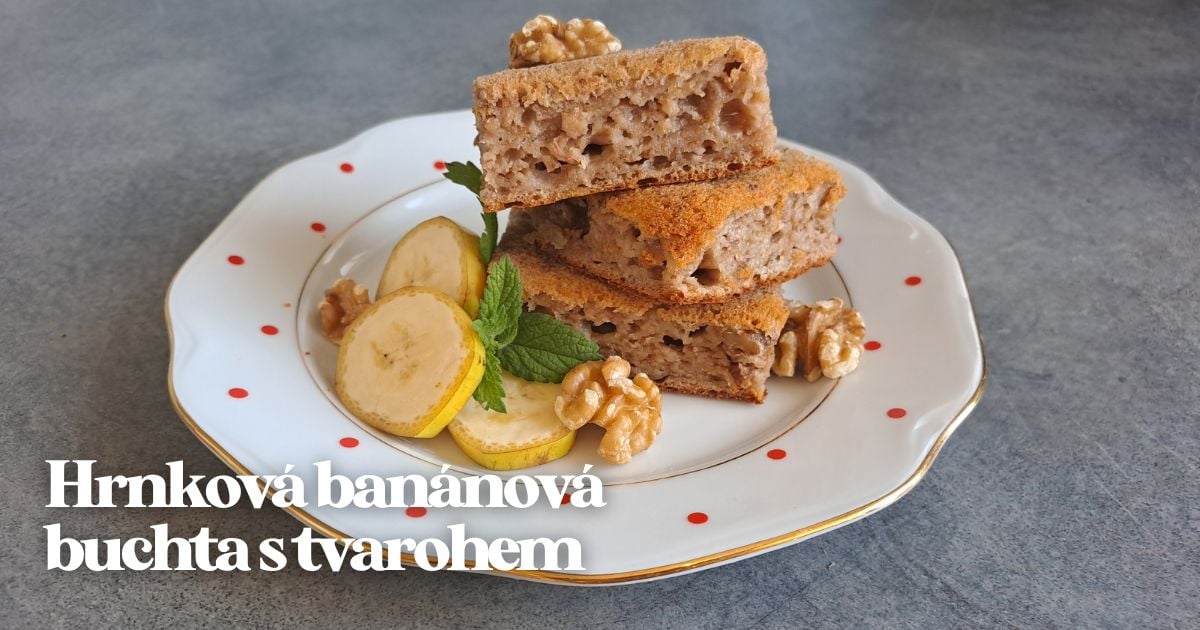 Recept: Hrnková banánová buchta s tvarohem