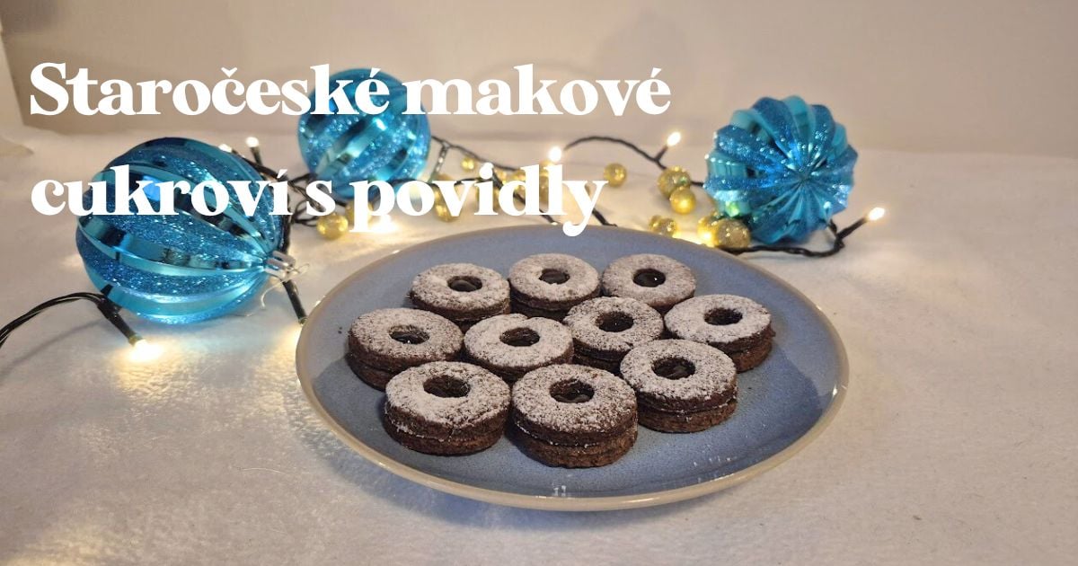 Recept: Staročeské makové cukroví s povidly