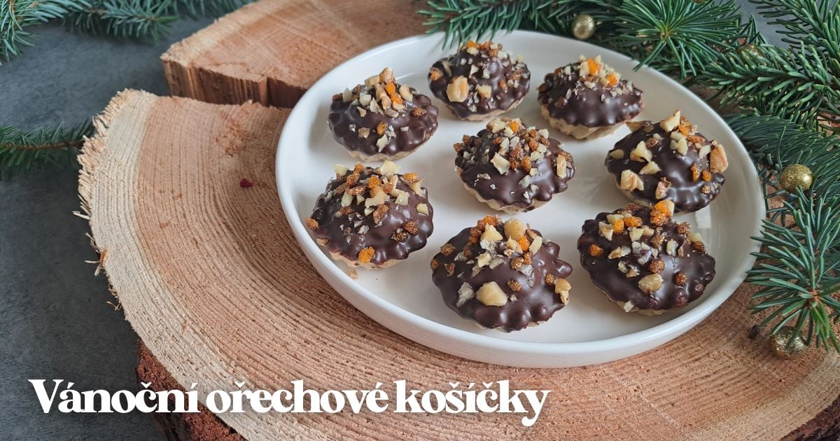 Recept: Vánoční ořechové košíčky