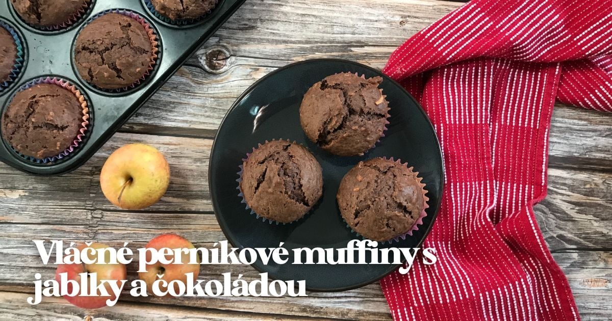 Recept: Vláčné perníkové muffiny s jablky a čokoládou