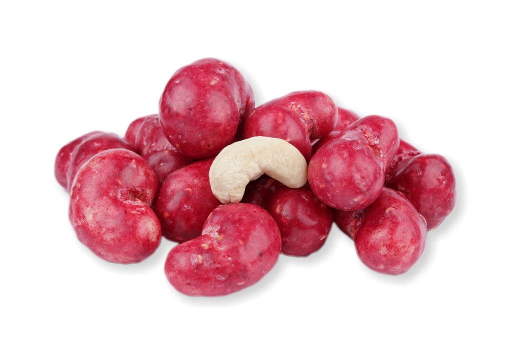 Kešu v čokoládě s malinami