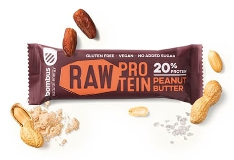 BOMBUS Raw protein ARAŠÍDOVÉ MÁSLO AKCE 2 + 1 zdarma