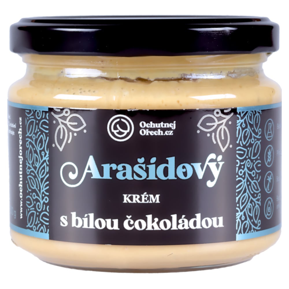 Arašídové máslo s bílou čokoládou 300g