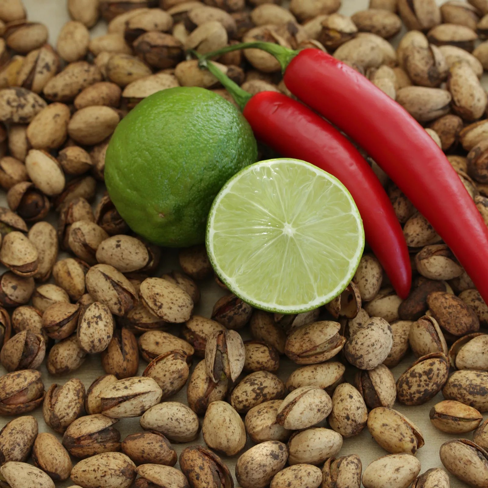 pistácie s příchutí chilli a limetky