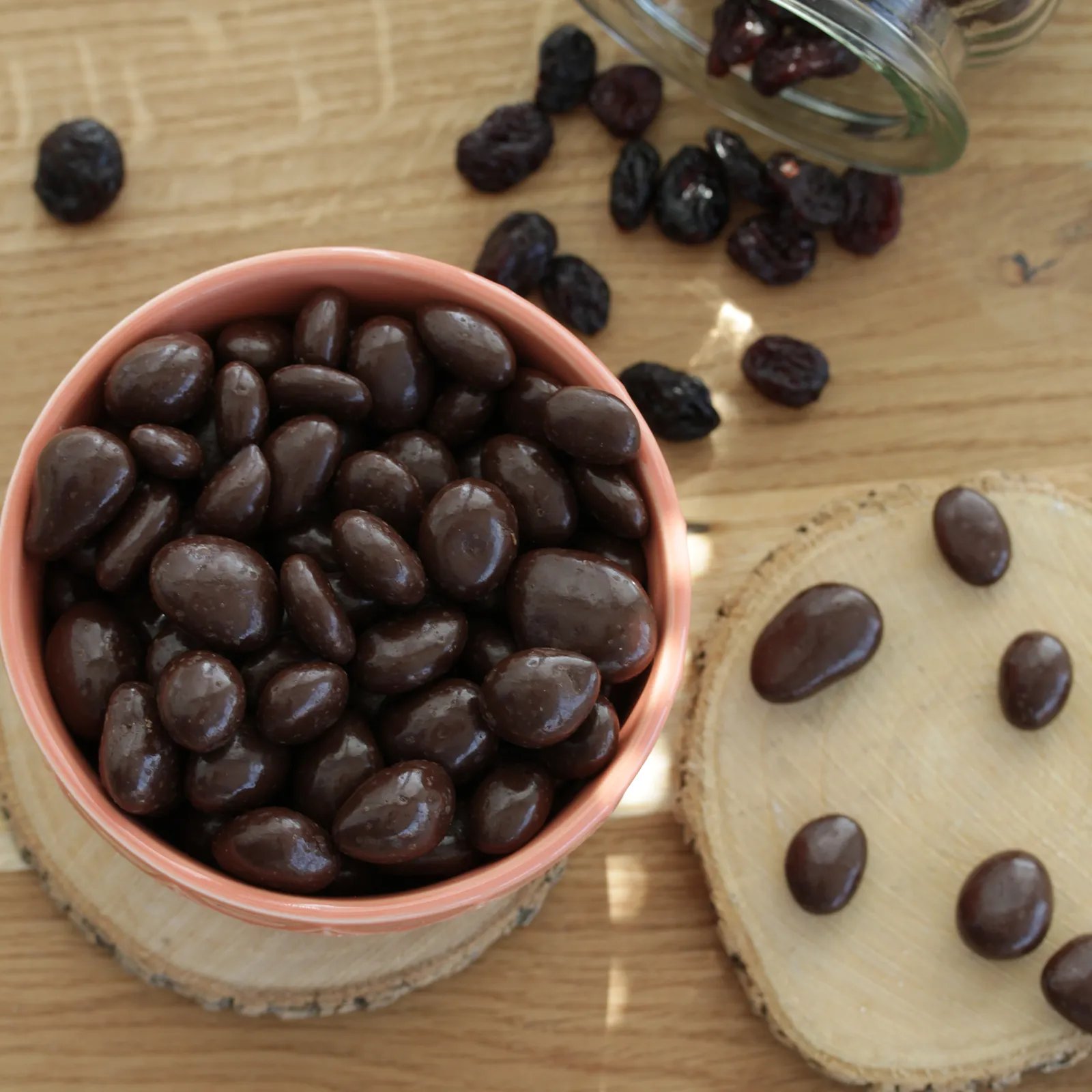 brusinky v čokoládě