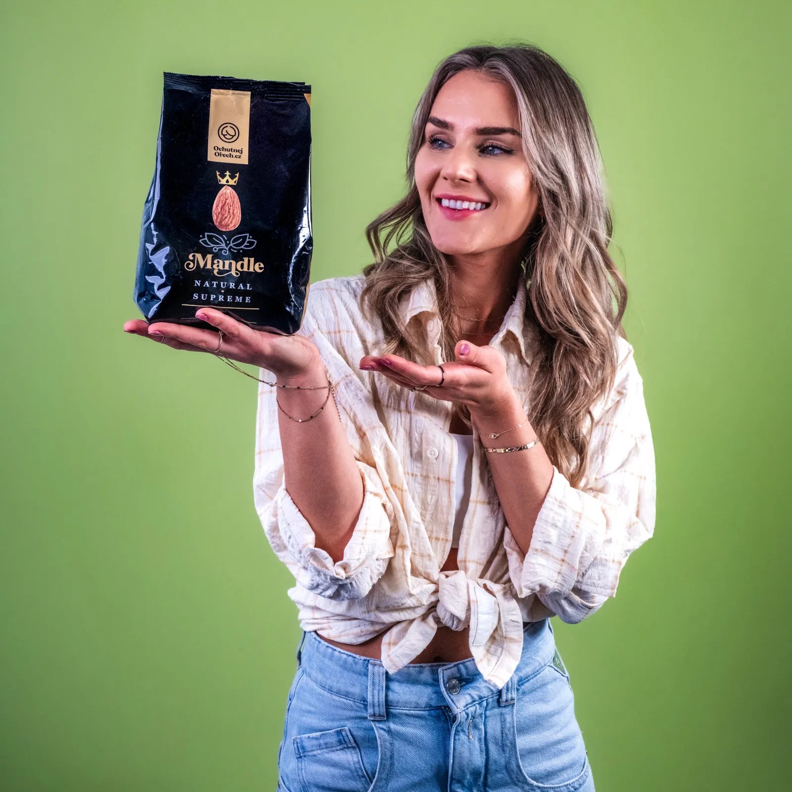  Mandle natural Carmel Supreme 23-25 velké